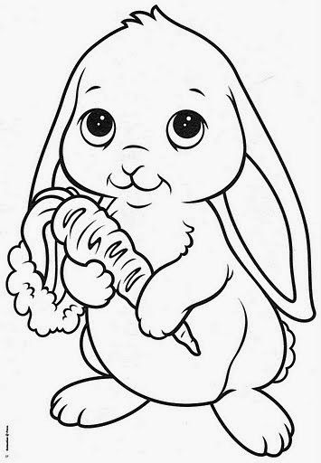 Resultado de imagen para conejito tierno dibujo easy cartoon drawings kids colouring printables easter coloring pages