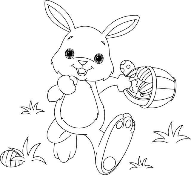 Conejitos de pascua fotos dibujos para colorear