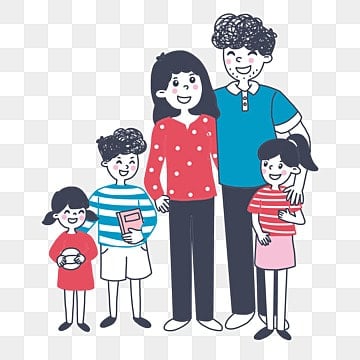 A family of five png transparent images free download vector files