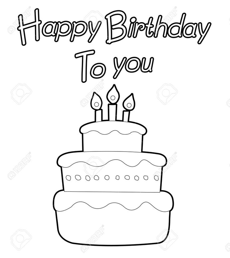 Rultado de imagen para pastel de cumpleaãos para imprimir coloring books printable coloring book happy birthday to you