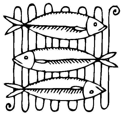 Fish coloring page