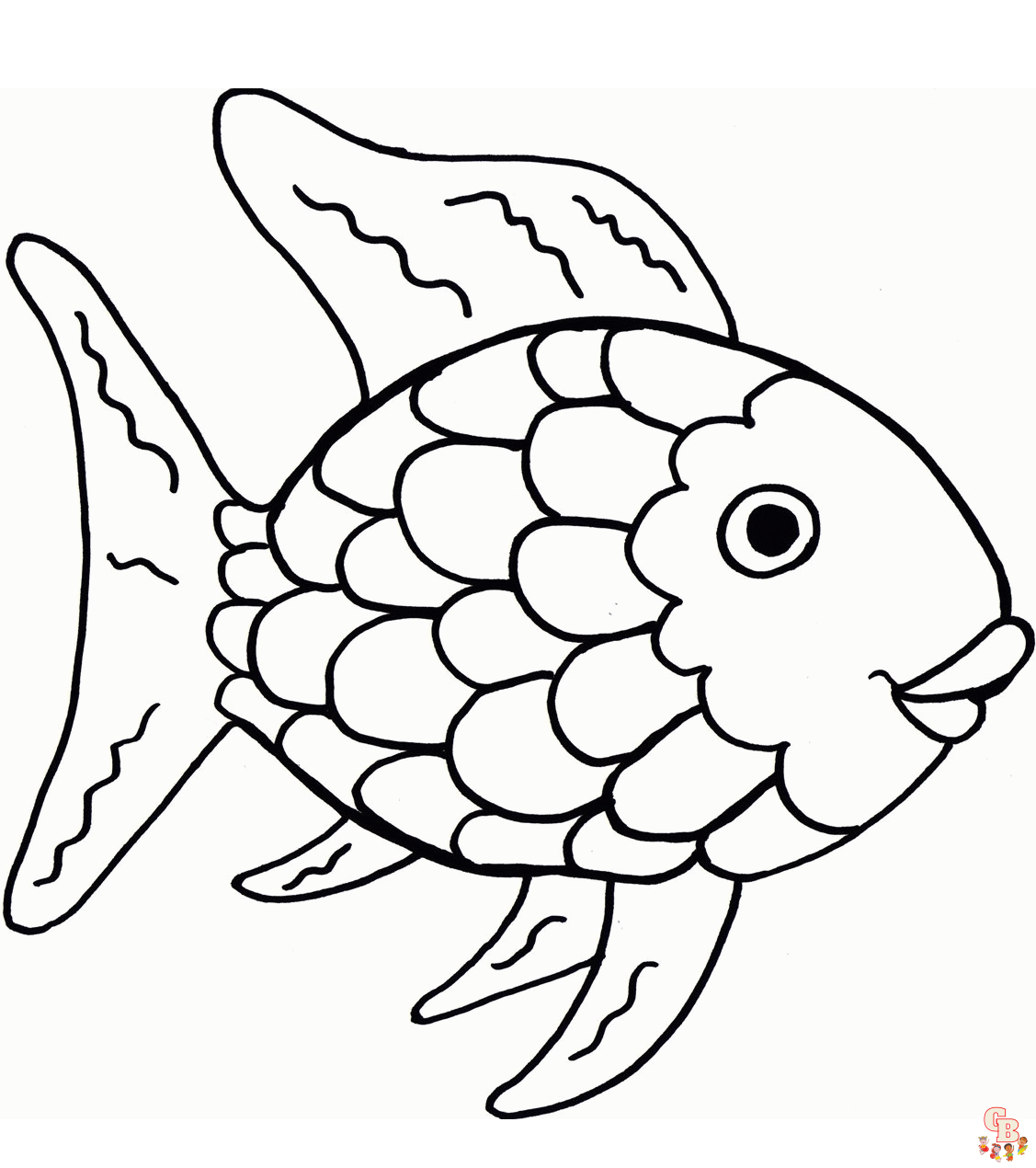 Rainbow fish coloring pages hojas imprimibles gratis para niãos