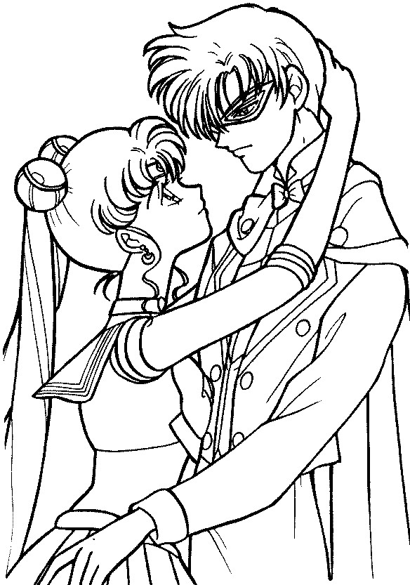 Sailor moon and endymion coloring page by sailortwilight on