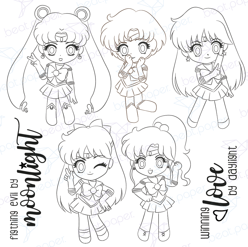 Sailor moon sello digitales para colorear sailor moon beatpaper