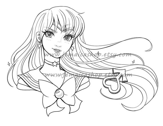 Sailor mars anime printable pdf sailor scouts moon adult coloring page download coloring book