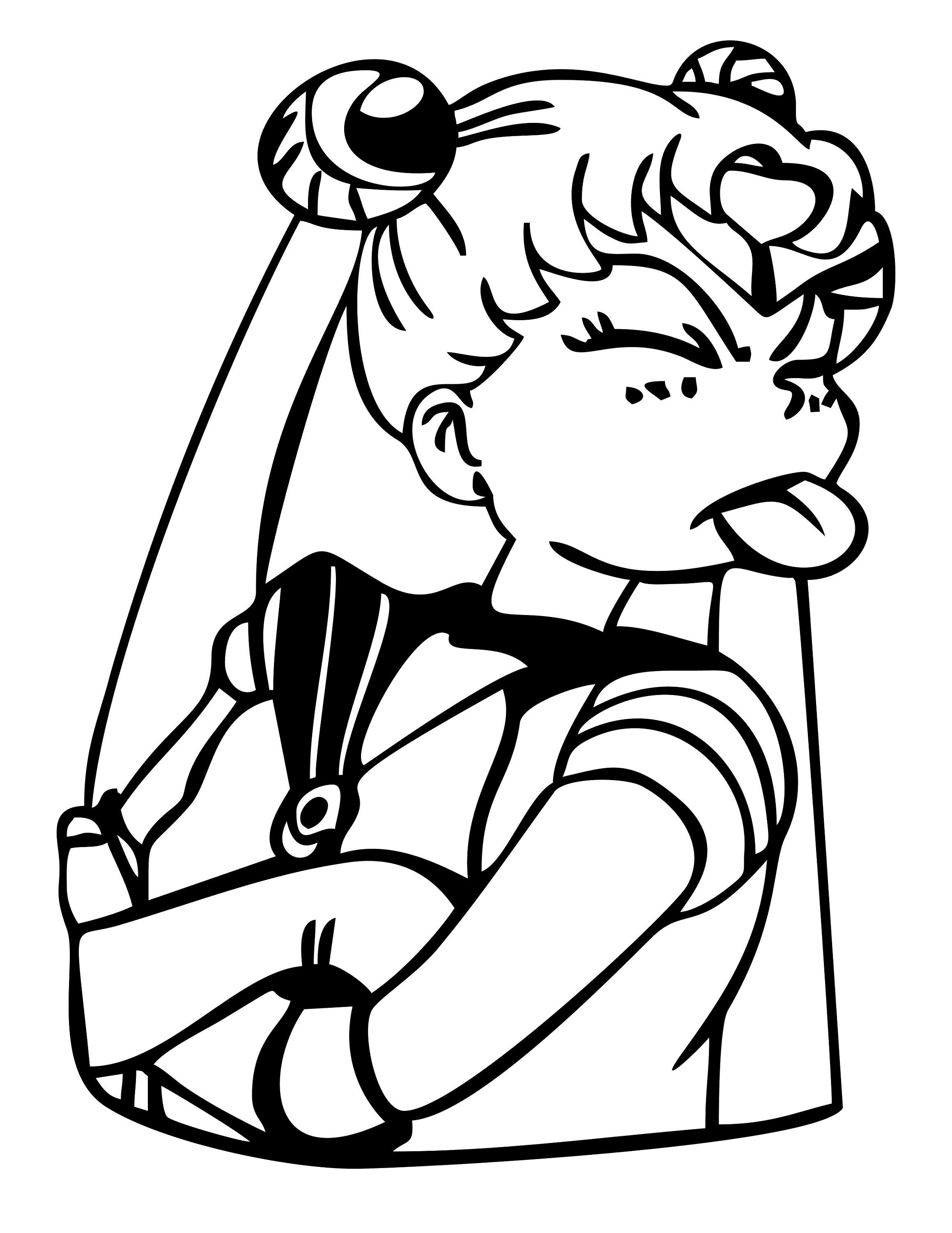 Sailor moon anime coloring pages fun for kids and all ages digital download color activity