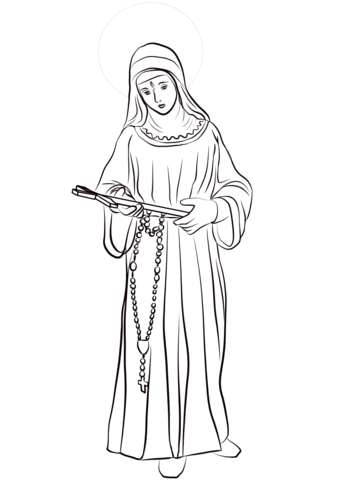 Saint rita of cascia coloring page free printable coloring pages