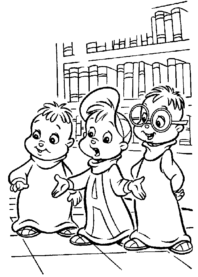 Alvin and the chipmunks coloring pages