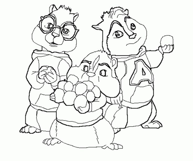 Pin by coloring fun on alvin and the chipmunks cartoon coloring pages alvin and the chipmunks coloring pages