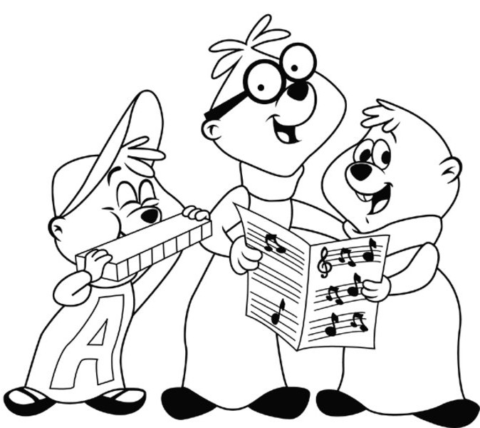 Alvin and the chipmunks coloring pages