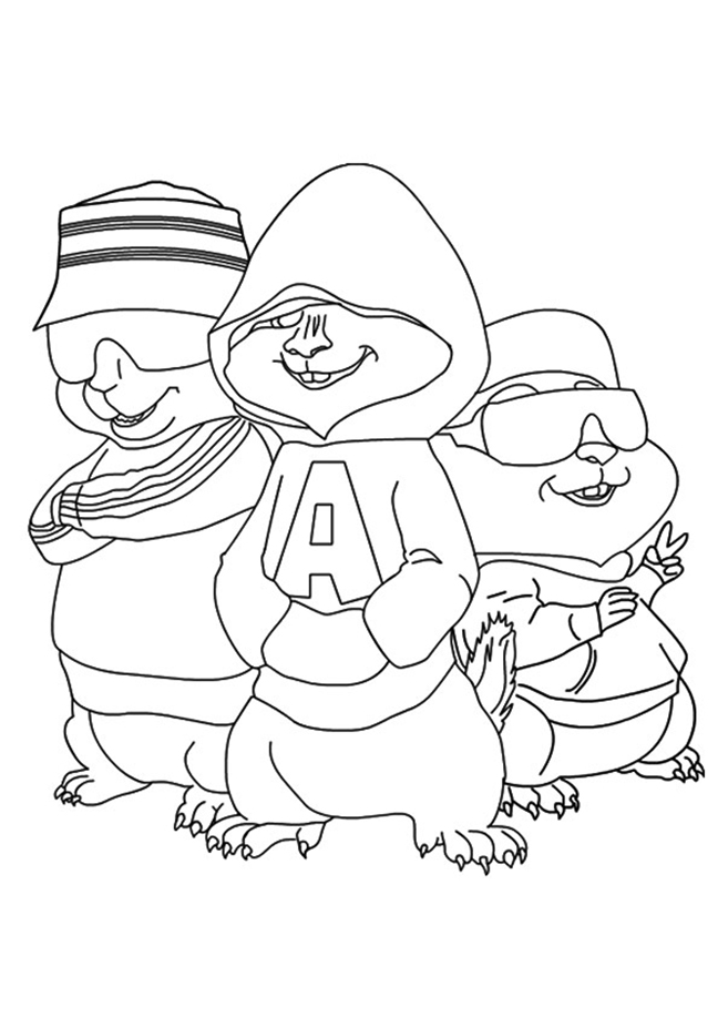 Alvin and the chipmunks coloring pages