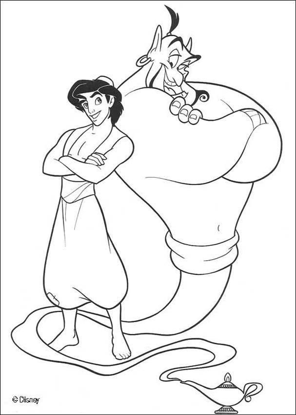 Aladdin coloring pag