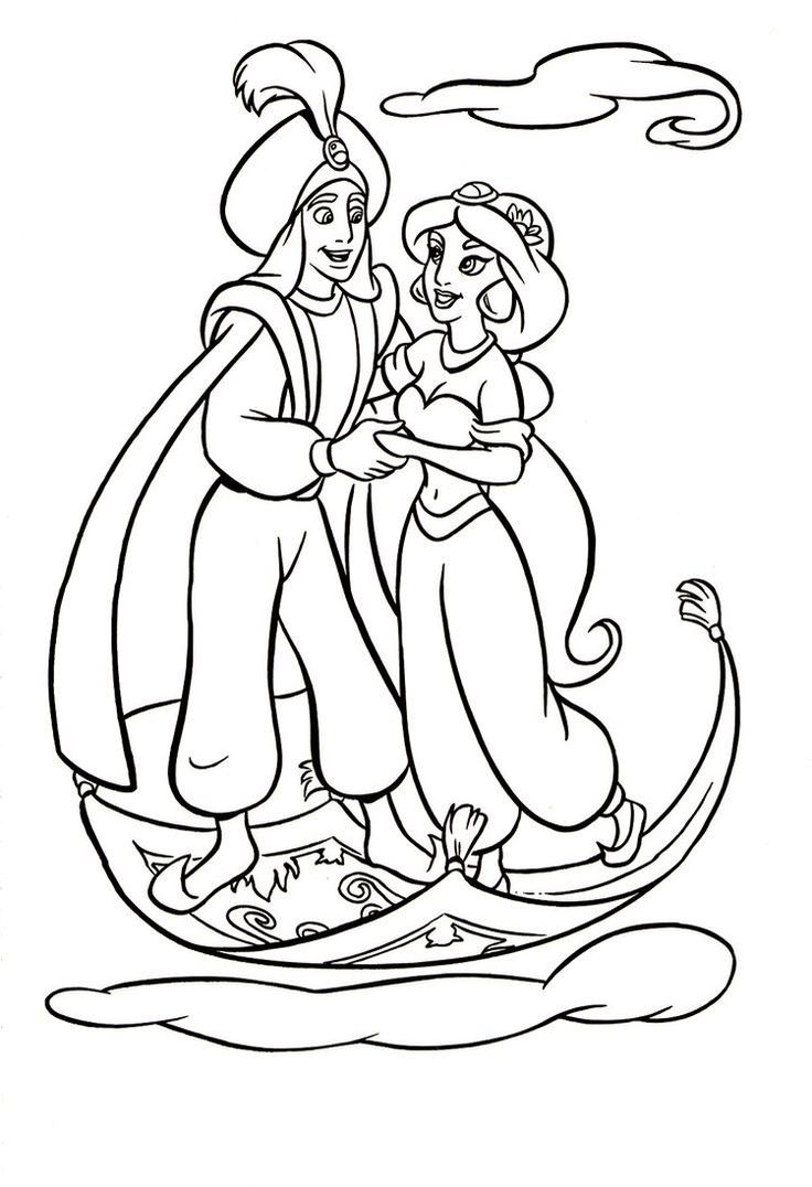 Free aladdin coloring pages pdf for kids