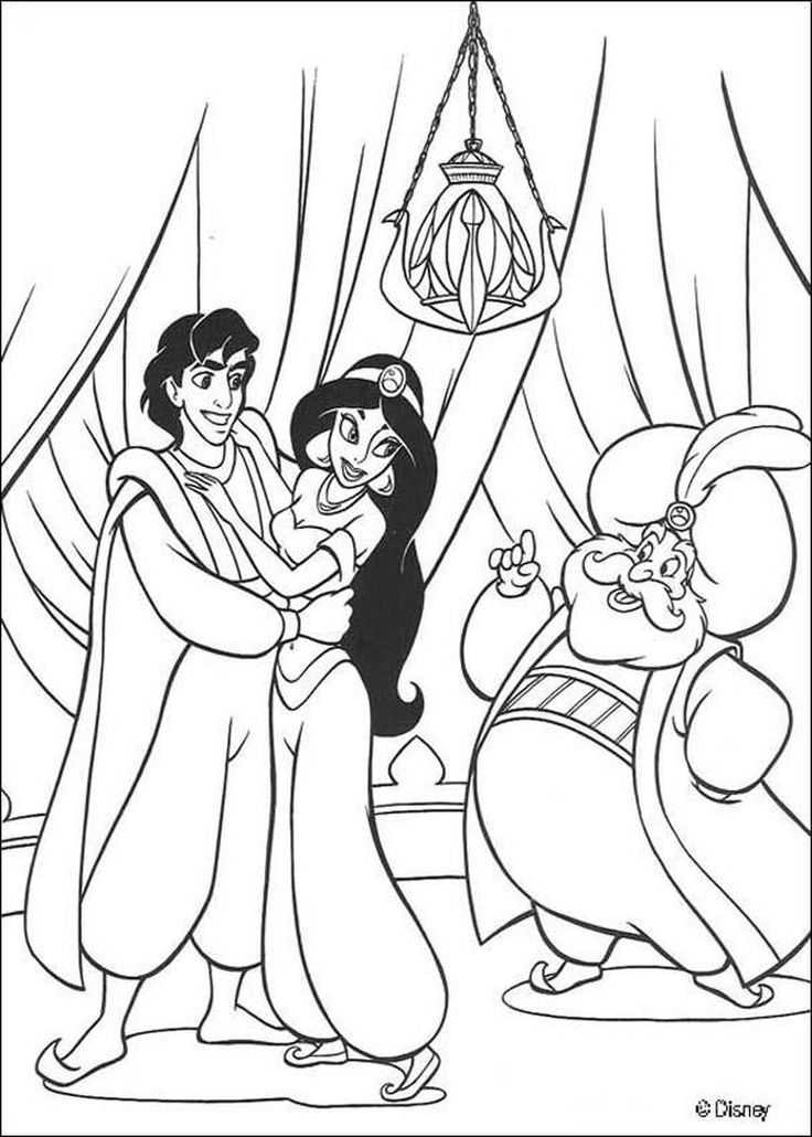 Free aladdin coloring pages pdf for kids