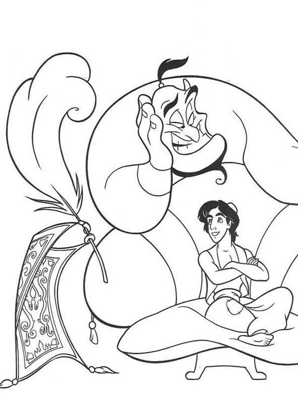 Jafar y el genio dibujo para colorear aladdãn y el genio e pãginas para colorear disney dibujos aladdin