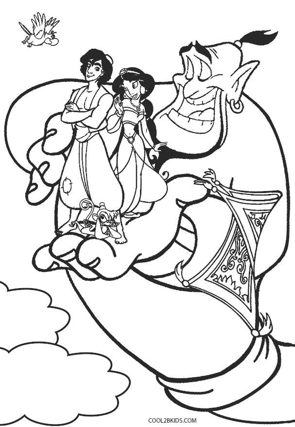 Printable disney aladdin coloring pages for kids coolbkids cartoon coloring pages disney princess coloring pages disney coloring pages