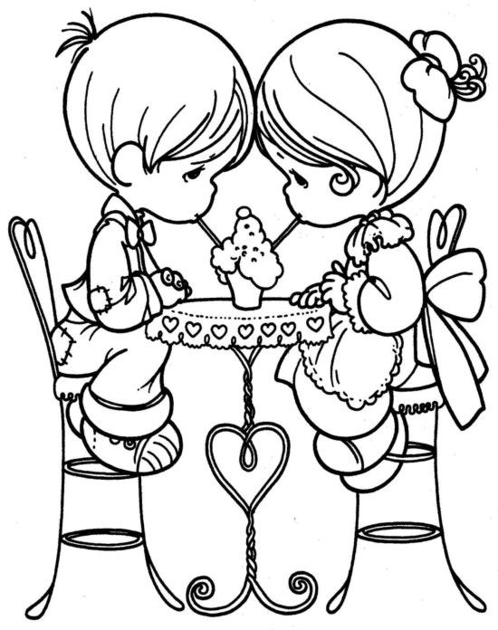 Dibujos de amor â imãgen de amor bonitas para colorear o dibujar valentin day coloring page precious moments coloring pag love coloring pag