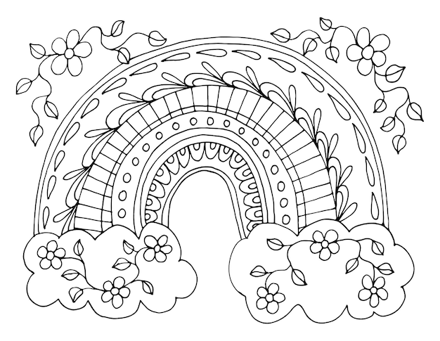 Rainbow coloring page images