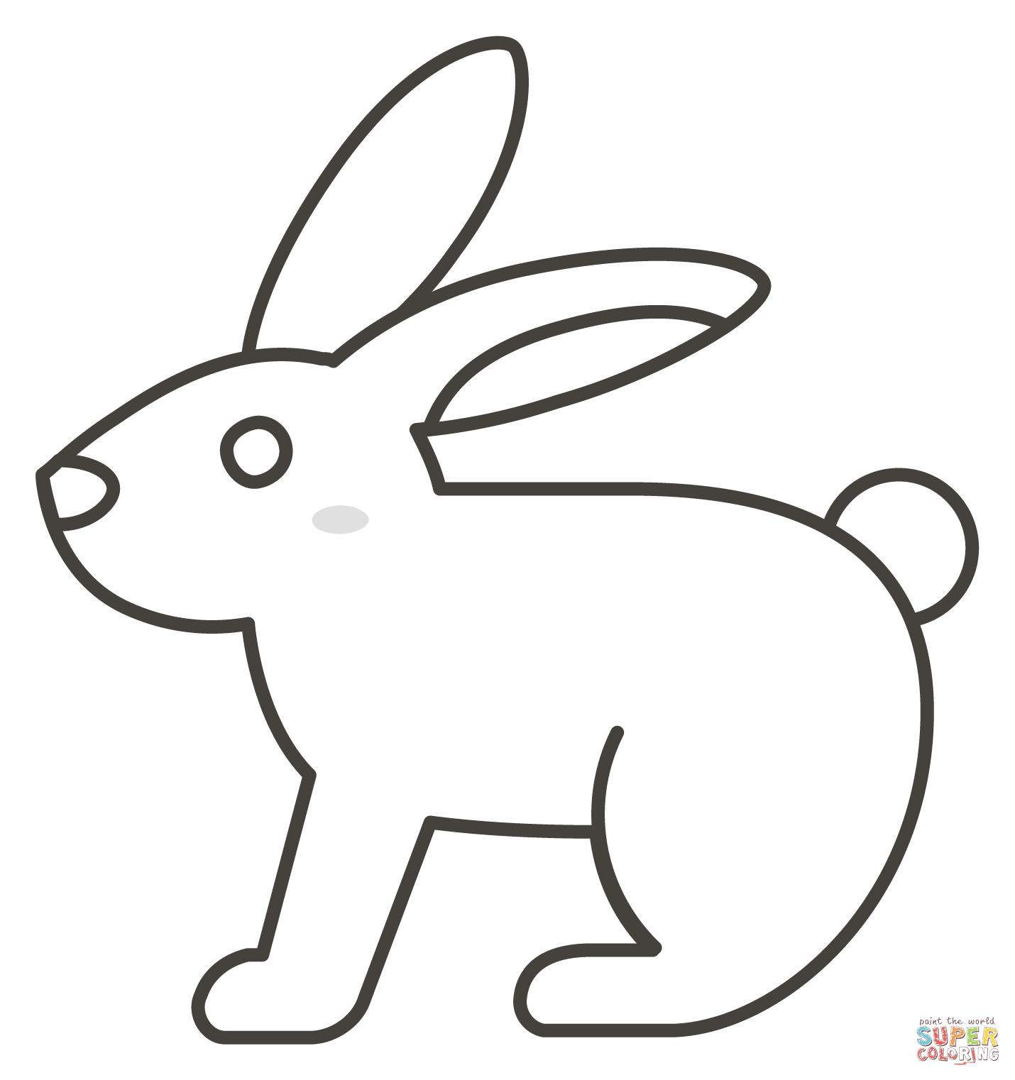 Dibujo de conejo para colorear dibujos para colorear imprimir gratis