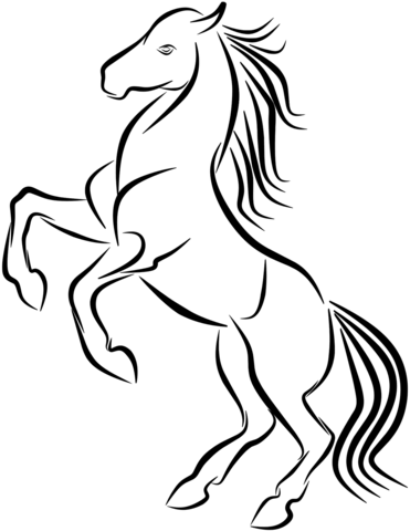 Horse tattoo coloring page free printable coloring pages