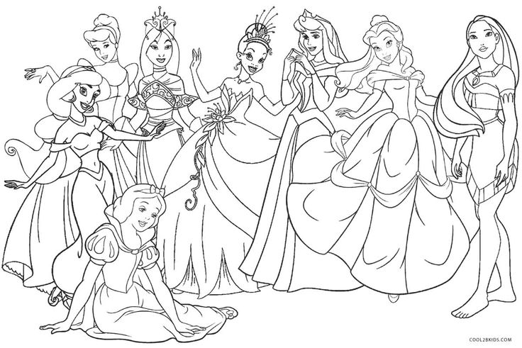 Printable princess coloring pages disney princess color pages printable coloring with free vietti