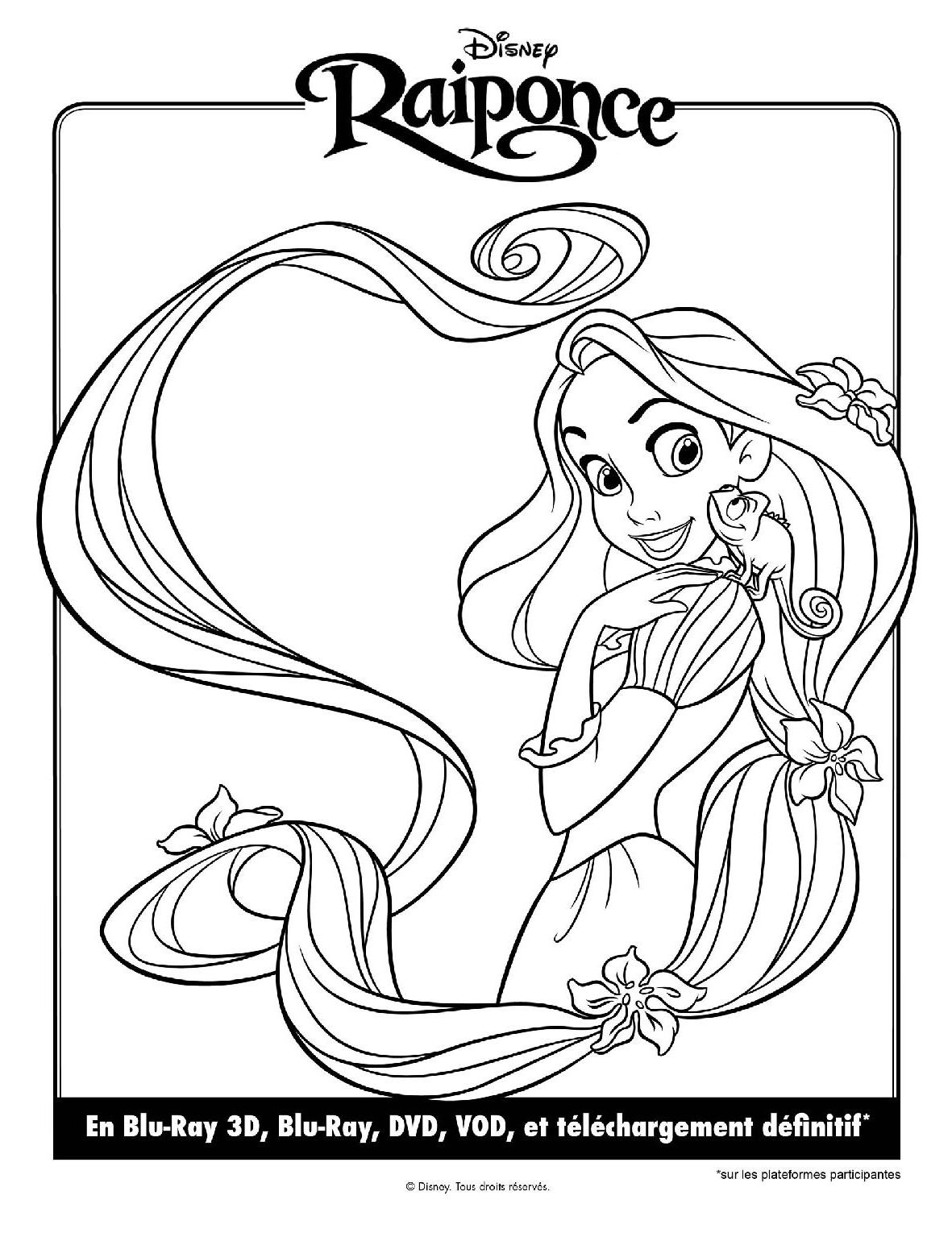 Dibujos para colorear para niãos de tangled rapunzel gratis para descargar