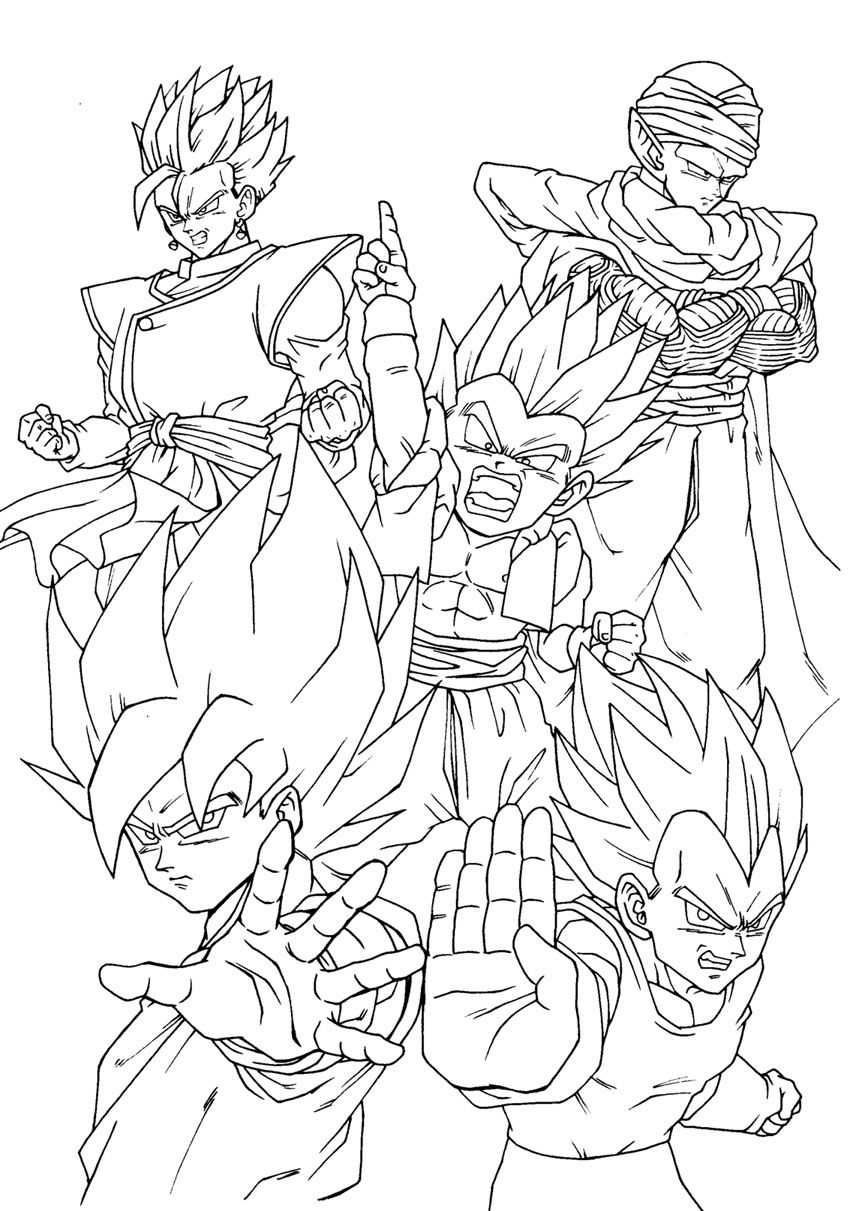 Gotenks vegeta songoku piccolo and songohan