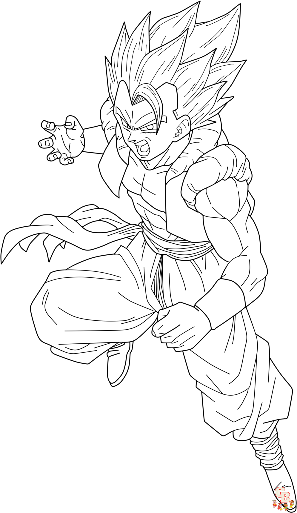 Dragon ball z gogeta coloring pages