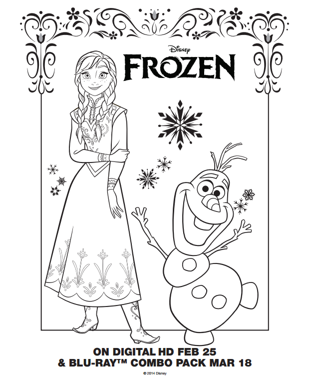 Frozen coloring pages and activity sheets dibujos de frozen frozen para colorear frozen para pintar