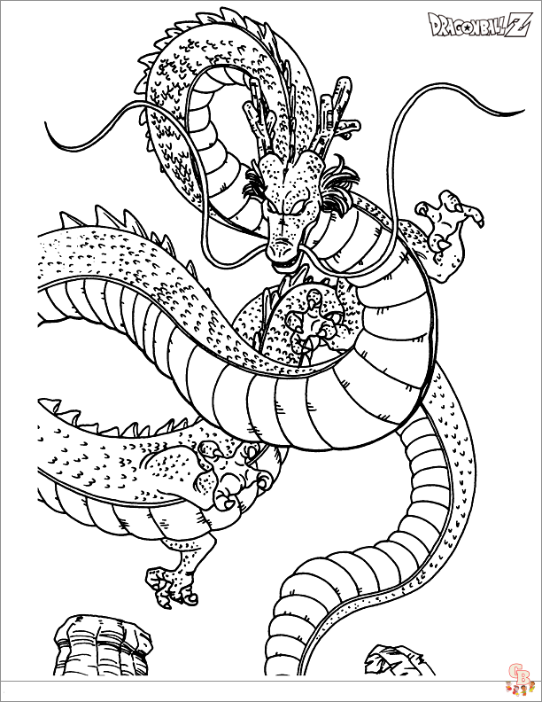 Descubre la emociãn de dragon ball z dragon coloring pages