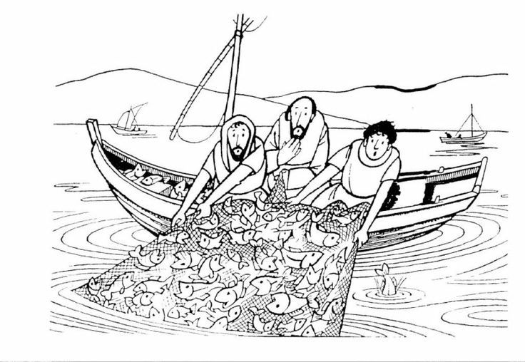 Net full fish la pesca milagrosa artesanãas de historia de la biblia pãginas para colorear de biblia