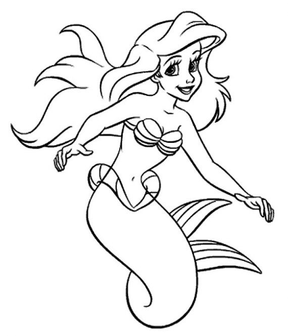 Sirenita para colorear sirena para colorear pãginas para colorear de princesa sirenita ariel para colorear