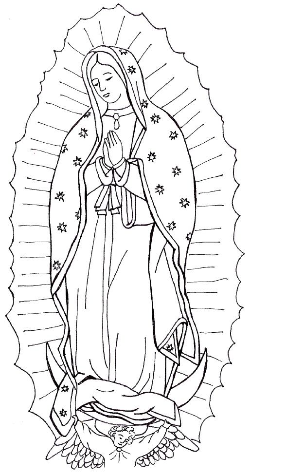 Our lady of guadalupe pdf coloring pages saint coloring catholic coloring