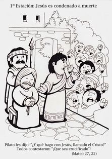 Las estaciones del viacrusis ideas bible crafts kid coloring page bible coloring pages