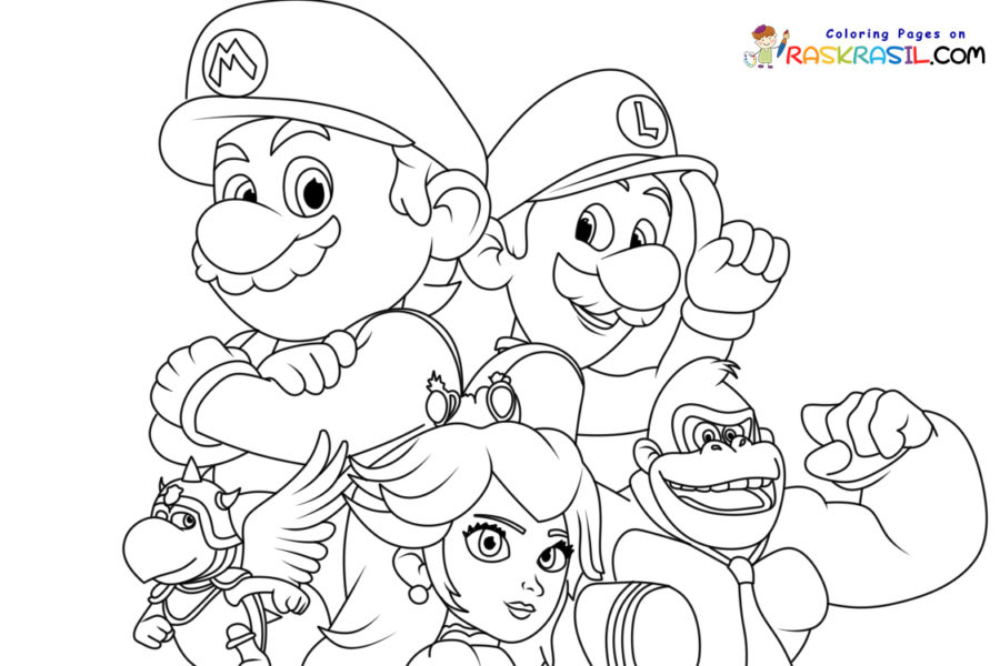 Super mario bros coloring pages