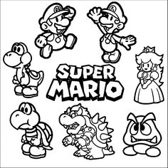 Mario and friends coloring pages