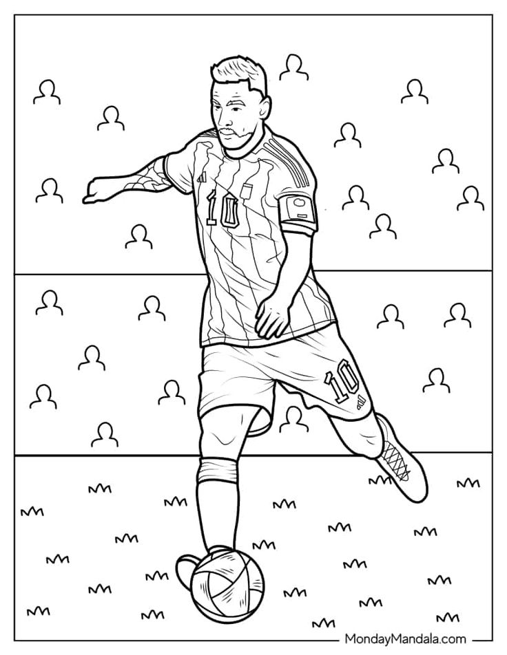 Lionel messi coloring pages free pdf printables lionel messi messi coloring pages