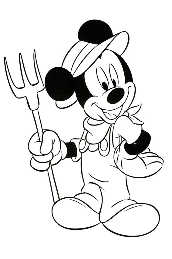 Farmer mickey mouse coloring page mickey mouse coloring pages coloring books mickey mouse