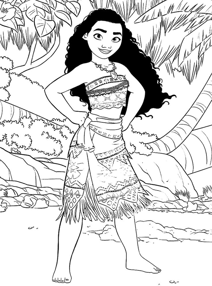 Moana coloring pag