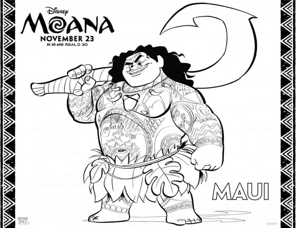 Free printable moana coloring pages