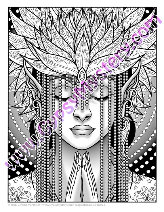 Buy magical beauties book digital download fantasy coloring pages adult coloring book digital coloring pages printable coloring pages online in india