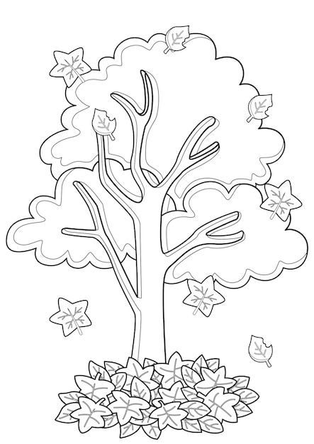 Tree coloring page images