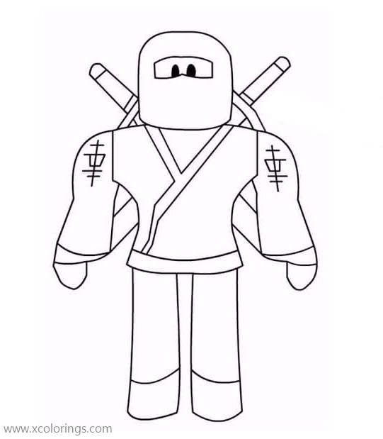 Roblox ninja coloring pages