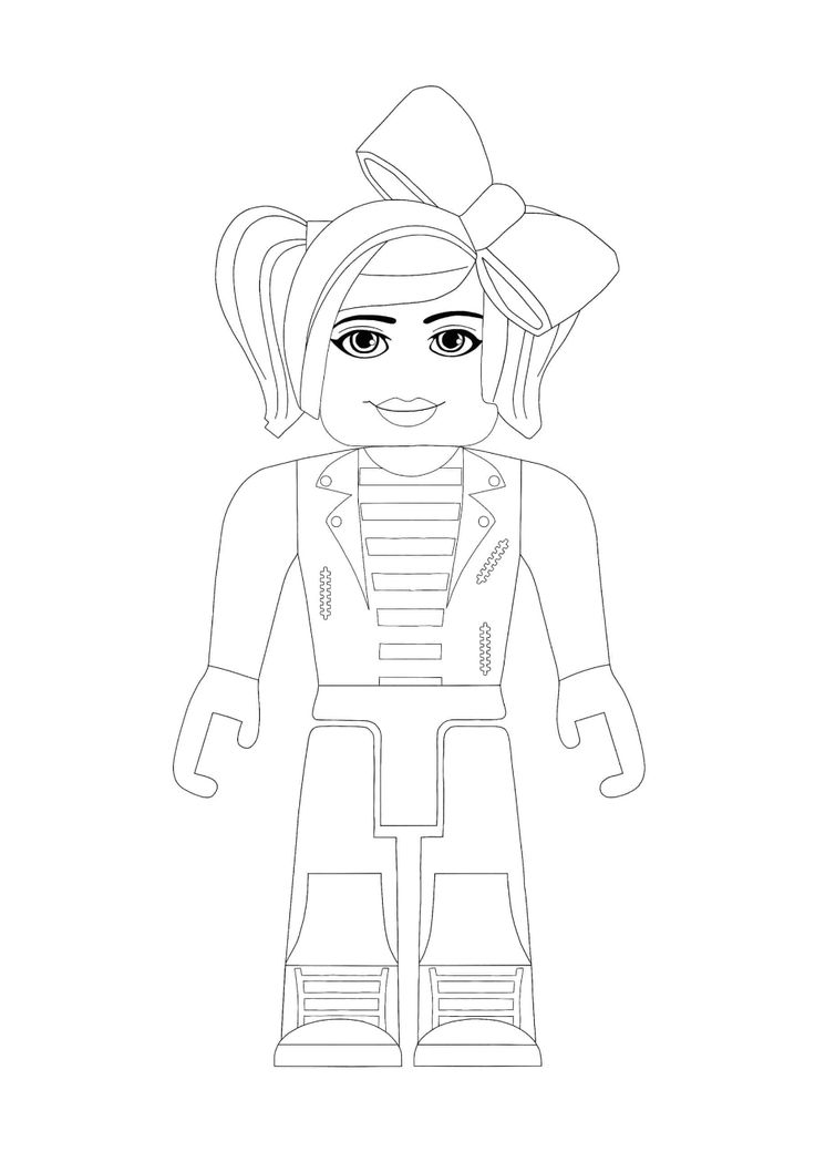 Roblox girl coloring pages