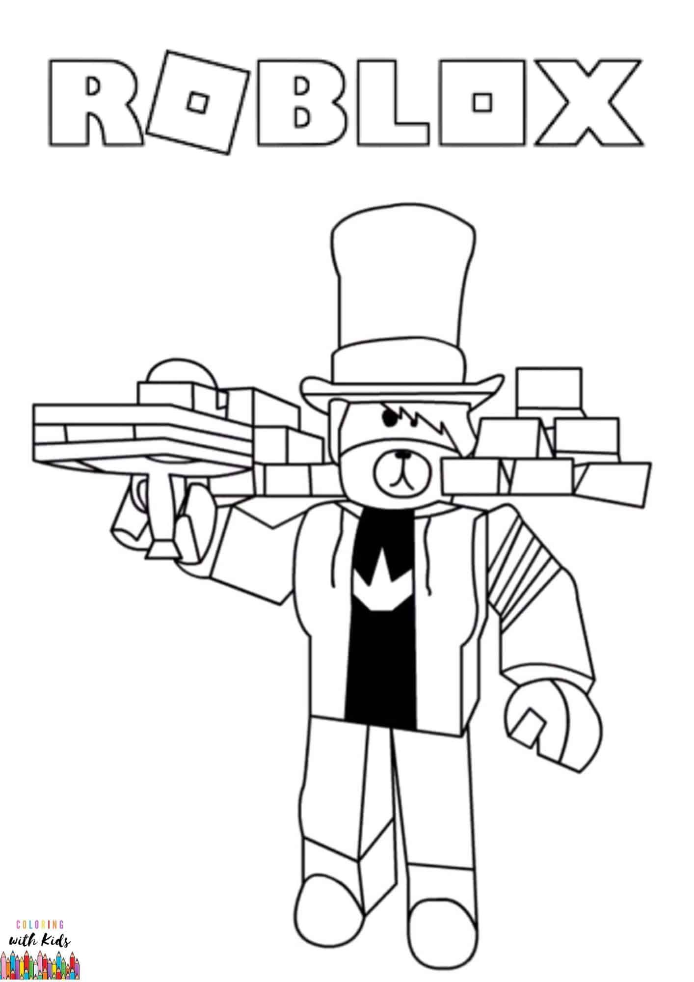 Roblox bear avatar coloring page coloringwithkids coloringbooks coloringsheet coâ bear coloring pages halloween coloring pages coloring pages to print