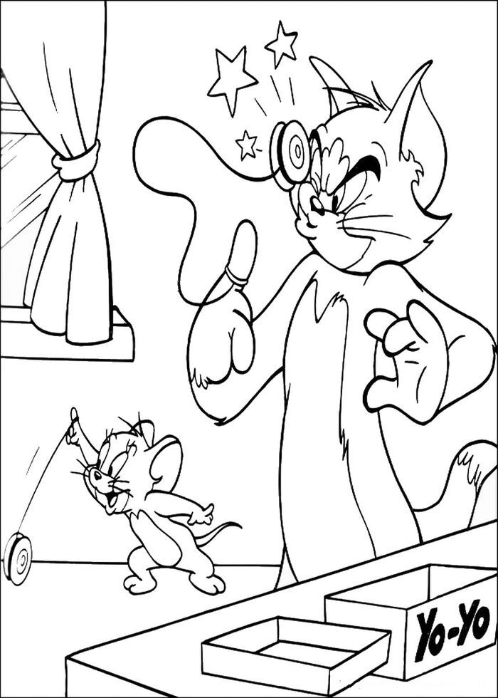 Fun and free tom and jerry coloring pages for kids