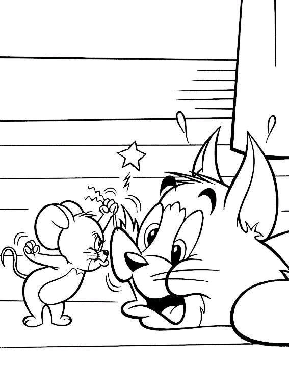 Free tom and jerry coloring pages