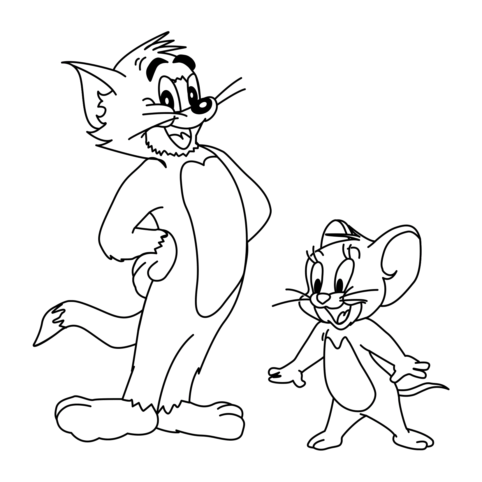 Free printable tom and jerry coloring pages for kids