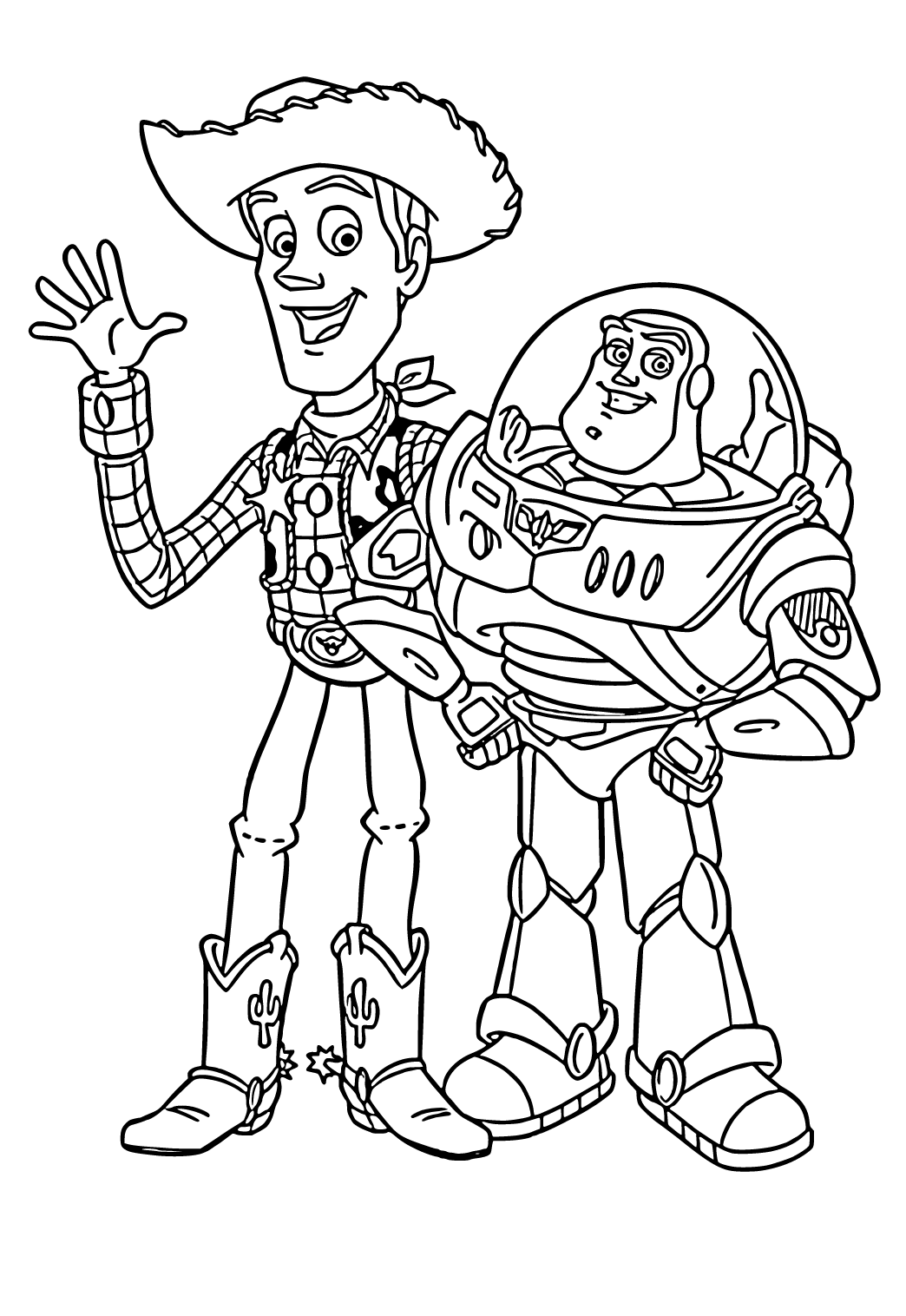 Free printable toy story friends coloring page for adults and kids