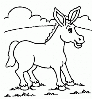 Burro para colorear animalitos para colorear imãgen coloridas dibujos